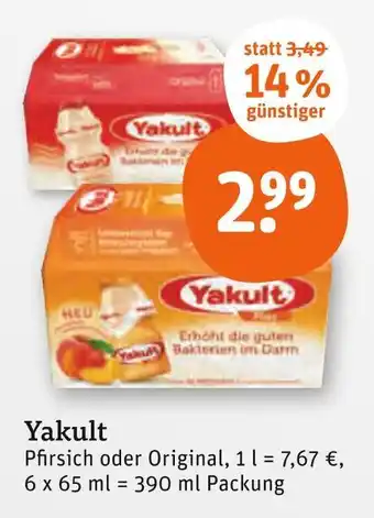 tegut Yakult pfirsich Angebot