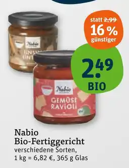 tegut Nabio bio-fertiggericht Angebot