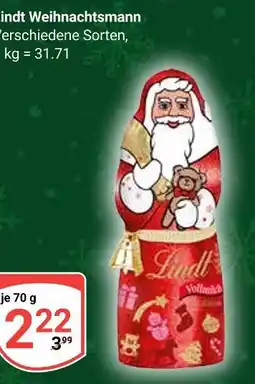 Globus Lindt weihnachtsmann Angebot