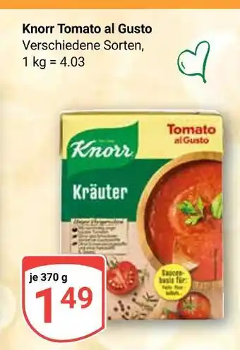 Globus Knorr tomato al gusto kräuter Angebot