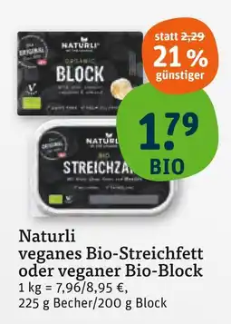 tegut Naturli veganer bio-block Angebot