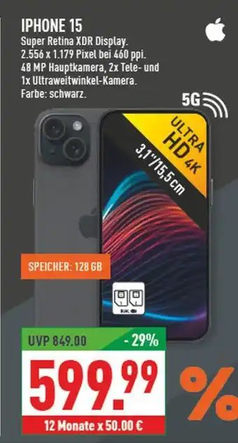 Marktkauf Apple iphone 15 Angebot