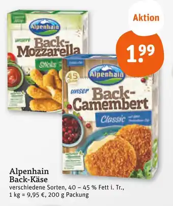 tegut Alpenhain back-mozzarella Angebot