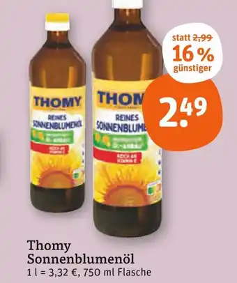 tegut Thomy reines sonnenblumenöl Angebot