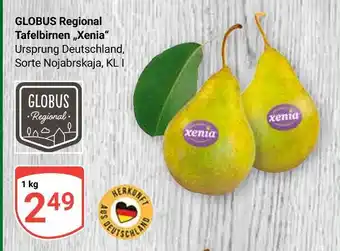 Globus Globus regional tafelbirnen xenia Angebot