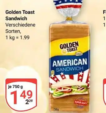 Globus Golden toast sandwich Angebot