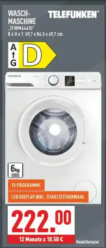Marktkauf Telefunken waschmaschine tfwm4441d Angebot