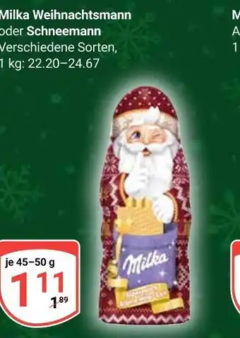 Globus Milka weihnachtsmann Angebot