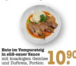 E-Center Ente im tempurateig in süß-sauer sauce Angebot