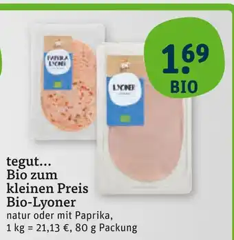 tegut Bio-lyoner Angebot
