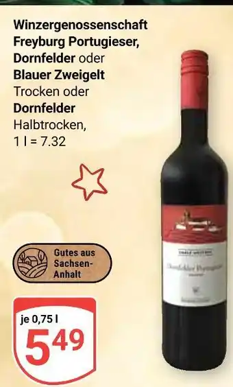 Globus Winzergenossenschaft freyburg portugieser dornfelder trocken Angebot