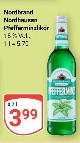 Globus Nordbrand nordhausen pfefferminzlikör Angebot