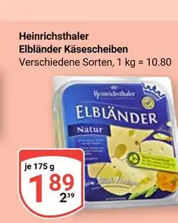 Globus Heinrichsthaler elbländer käsescheiben natur Angebot