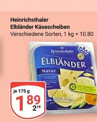 Globus Heinrichsthaler elbländer käsescheiben natur Angebot