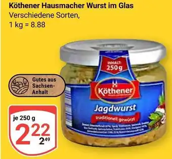 Globus Köthener hausmacher wurst im glas Angebot