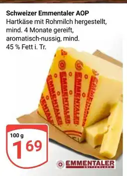 Globus Emmentaler schweizer emmentaler aop Angebot
