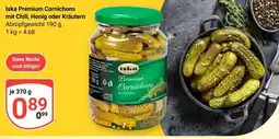 Globus Iska premium cornichons mit chili, honig oder kräutern Angebot