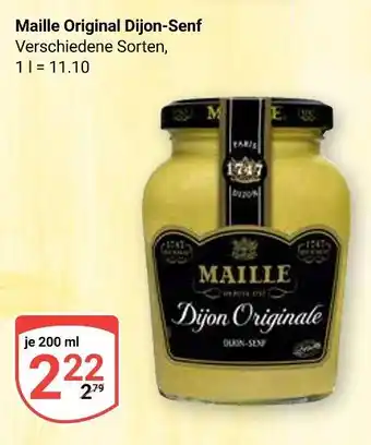 Globus Maille original dijon-senf Angebot