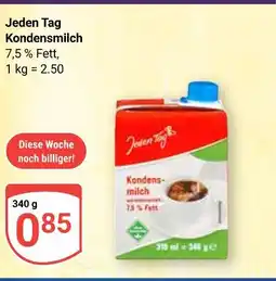 Globus Jeden tag kondensmilch Angebot