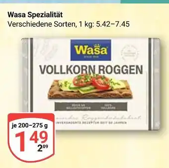 Globus Wasa vollkorn roggen Angebot