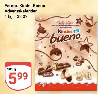 Globus Ferrero kinder bueno adventskalender Angebot