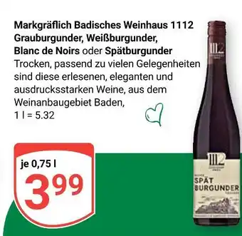 Globus Markgräflich badisches weinhaus 1112 grauburgunder Angebot