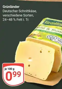 Globus Grünländer deutscher schnittkäse Angebot