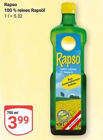 Globus Rapso 100 % reines rapsöl Angebot