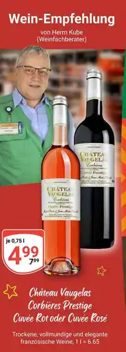 Globus Château vaugelas corbières prestige cuvée rot Angebot