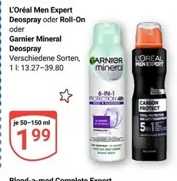 Globus L'oréal men expert deospray Angebot