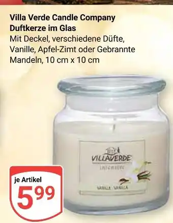 Globus Villa verde candle company duftkerze im glas Angebot