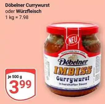 Globus Döbelner currywurst Angebot