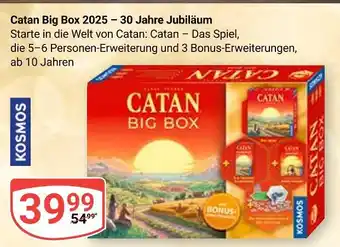 Globus Kosmos catan big box 2025 – 30 jahre jubiläum Angebot