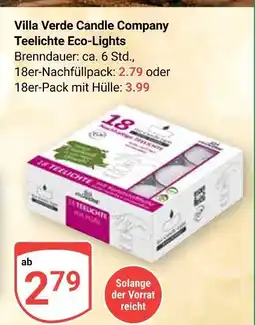 Globus Villa verde candle company teelichte eco-lights 18er-nachfüllpack Angebot