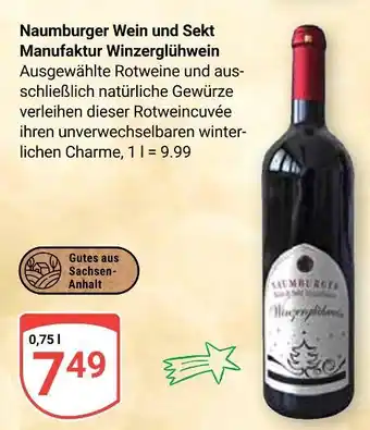 Globus Naumburger wein und sekt manufaktur winzerglühwein Angebot