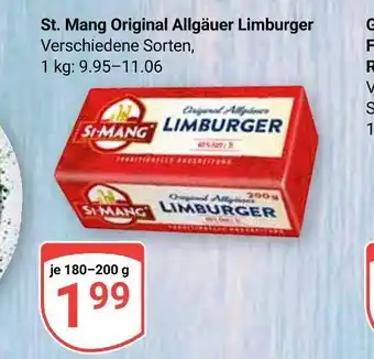 Globus St. mang original allgäuer limburger Angebot