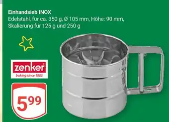 Globus Zenker einhandsieb inox Angebot