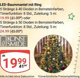 Globus Konst smide led-baummantel mit ring Angebot