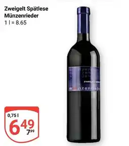 Globus Münzenrieder zweigelt spätlese Angebot