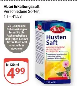 Globus Abtei husten saft Angebot