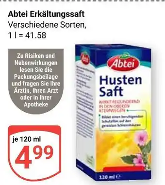 Globus Abtei husten saft Angebot