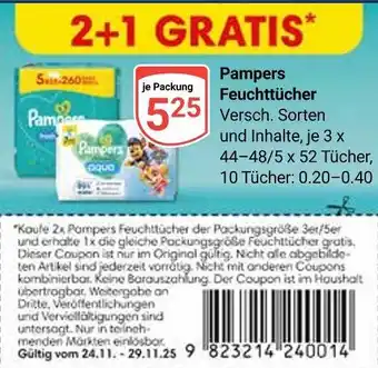 Globus Pampers feuchttücher Angebot