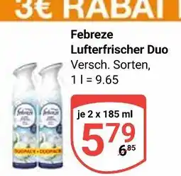 Globus Febreze lufterfrischer duo Angebot