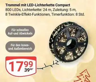 Globus Trommel mit led-lichterkette compact Angebot