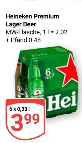 Globus Heineken premium lager beer Angebot