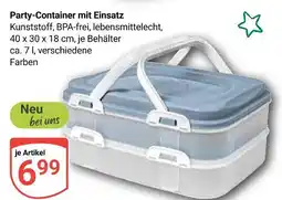 Globus Party-container mit einsatz Angebot