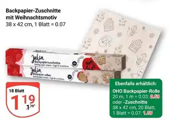 Globus Julia backpapier-zuschnitte mit weihnachtsmotiv Angebot