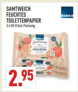 Marktkauf Edeka samtweich feuchtes toilettenpapier peach please Angebot
