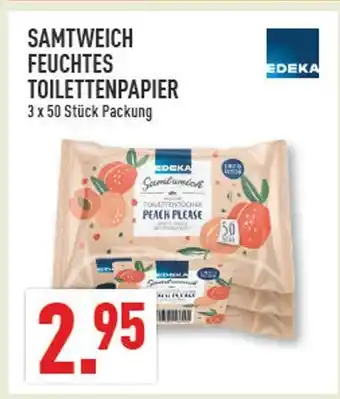 Marktkauf Edeka samtweich feuchtes toilettenpapier peach please Angebot
