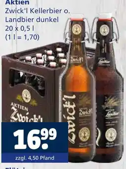 Getränkewelt Aktien zwick'l kellerbier o. landbier dunkel Angebot